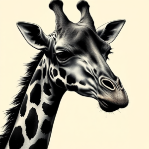 Horror Realism Giraffe Tattoo