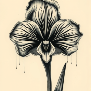 Horror Realism Gladiolus Tattoo