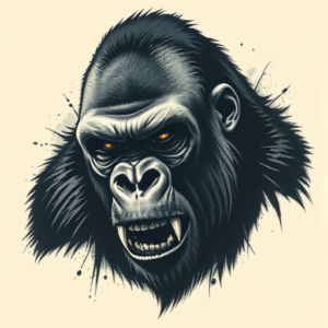 Horror Realism Gorilla Tattoo