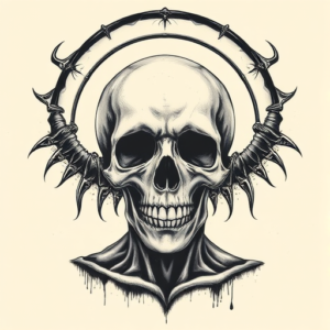 Horror Realism Halo Tattoo