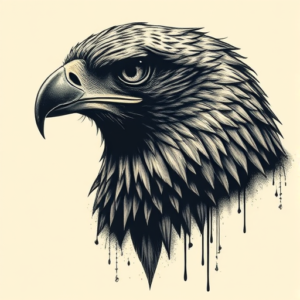 Horror Realism Hawk Tattoo