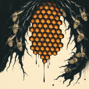 Horror Realism Honeycomb Tattoo