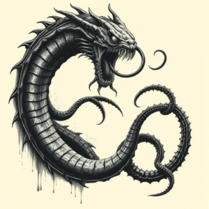 Horror Realism Hydra Tattoo