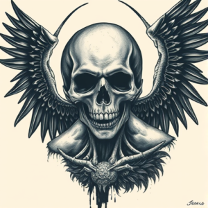 Horror Realism Icarus Tattoo