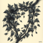 Horror Realism Ivy Tattoo