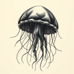 Horror Realism Jellyfish Tattoo