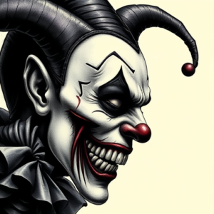 Horror Realism Jester Tattoo