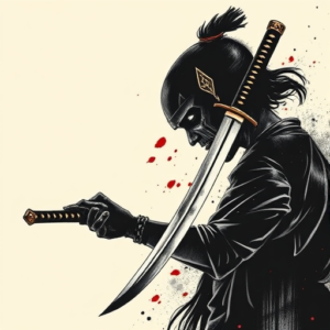 Horror Realism Katana Tattoo