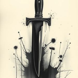 Horror Realism Knife Tattoo