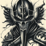 Horror Realism Knight Tattoo