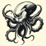 Horror Realism Kraken Tattoo