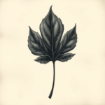 Horror Realism Leaf Tattoo