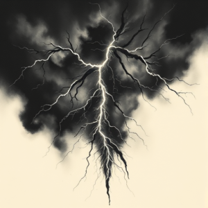 Horror Realism Lightning Tattoo