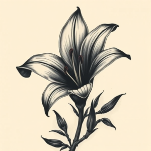 Horror Realism Lily Tattoo