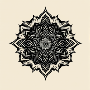 Horror Realism Mandala Tattoo