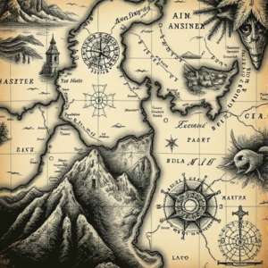 Horror Realism Map Tattoo