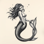 Horror Realism Mermaid Tattoo