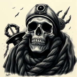 Horror Realism Nautical Tattoo