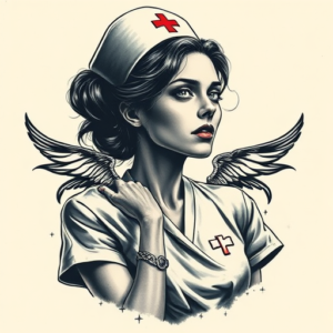 Horror Realism Nurse Tattoo