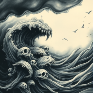 Horror Realism Ocean Tattoo