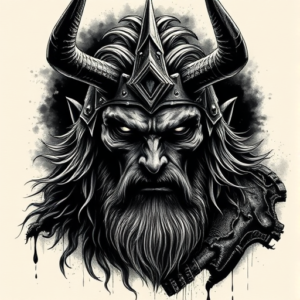 Horror Realism Odin Tattoo