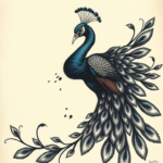 Horror Realism Peacock Tattoo