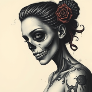 Horror Realism Pearl Tattoo