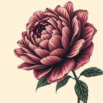 Horror Realism Peony Tattoo