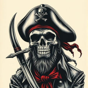Horror Realism Pirate Tattoo