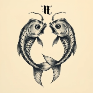 Horror Realism Pisces Tattoo