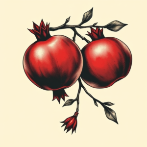Horror Realism Pomegranate Tattoo