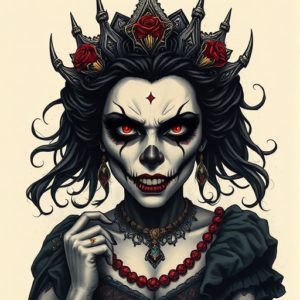 Horror Realism Queen Tattoo