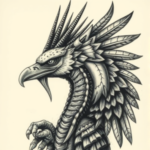 Horror Realism Quetzalcoatl Tattoo