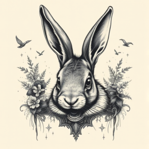 Horror Realism Rabbit Tattoo