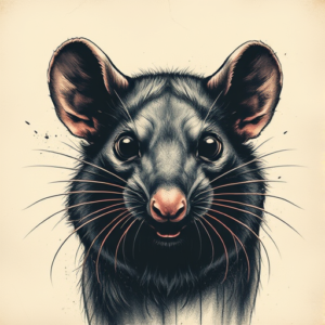 Horror Realism Rat Tattoo