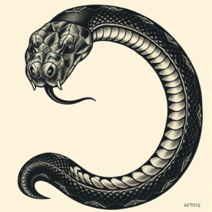 Horror Realism Rattlesnake Tattoo