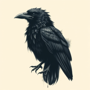Horror Realism Raven Tattoo