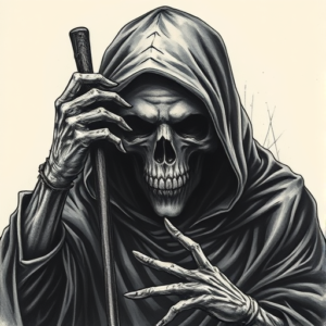 Horror Realism Reaper Tattoo