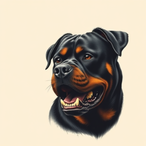 Horror Realism Rottweiler Tattoo