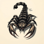 Horror Realism Scorpion Tattoo