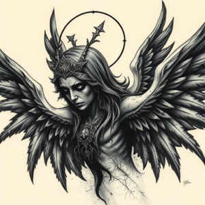 Horror Realism Seraphim Tattoo