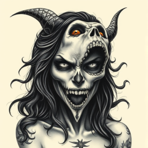 Horror Realism Siren Tattoo