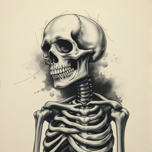 Horror Realism Skeleton Tattoo