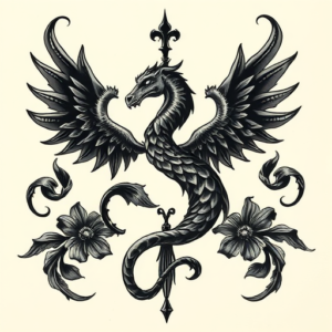 Horror Realism Slytherin Tattoo
