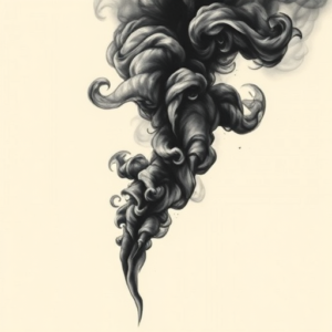 Horror Realism Smoke Tattoo