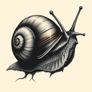 Horror Realism Snail Tattoo