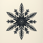 Horror Realism Snowflake Tattoo