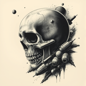 Horror Realism Space Tattoo