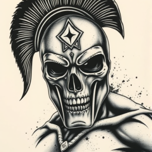 Horror Realism Spartan Tattoo