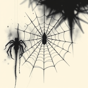 Horror Realism Spiderweb Tattoo